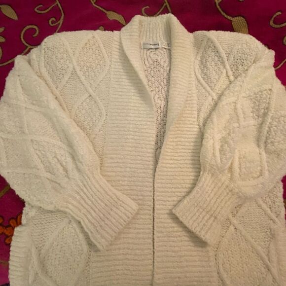 Sweater heavy long coat like warm great condition cozy warm cream - Picture 1 of 11
